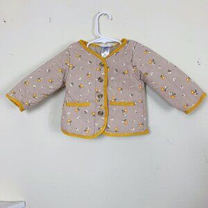 Nicole Miller Quilted Baby Jacket Tan Yellow Size 12 Months